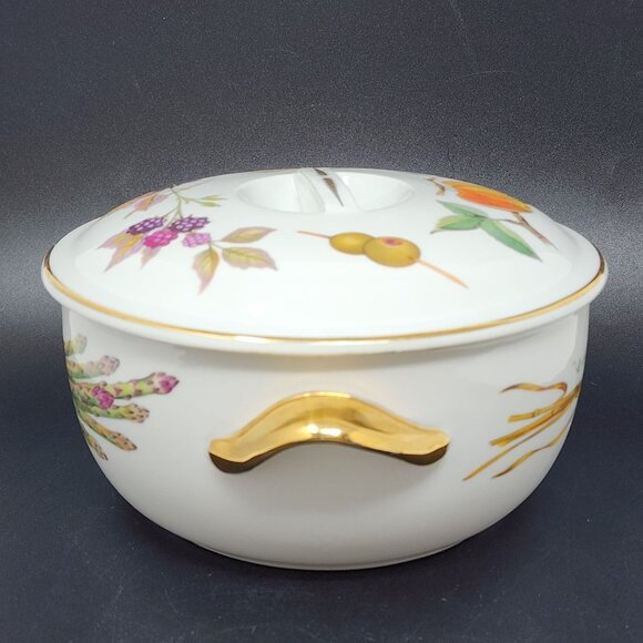 Royal Worcester Evesham Covered Casserole Serving Bowl Soup Vegetable 7.5" VTG - Picture 6 of 11